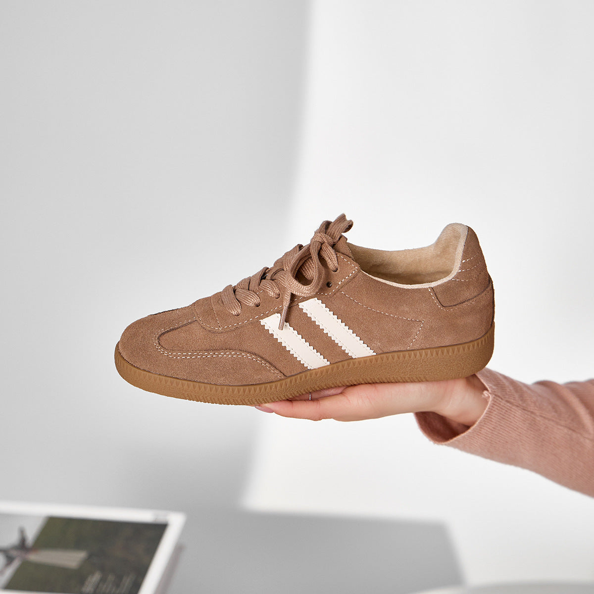 Women's Grape Mom Classic Frosted Fashionable Sports German Sneakers