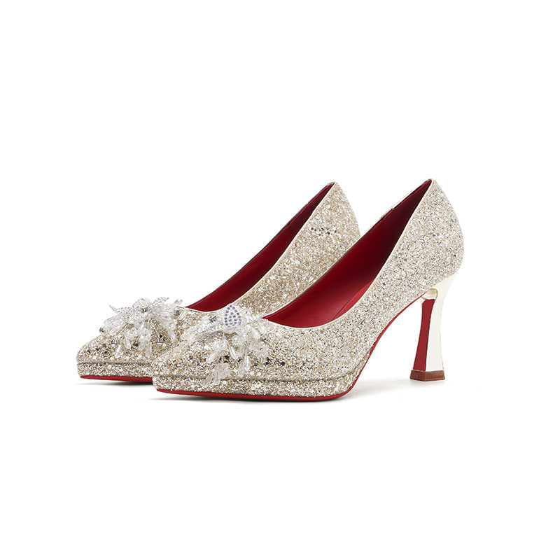 Women's Sexy Temperament High Wedding Waterproof Platform Women's Fashion Shoes