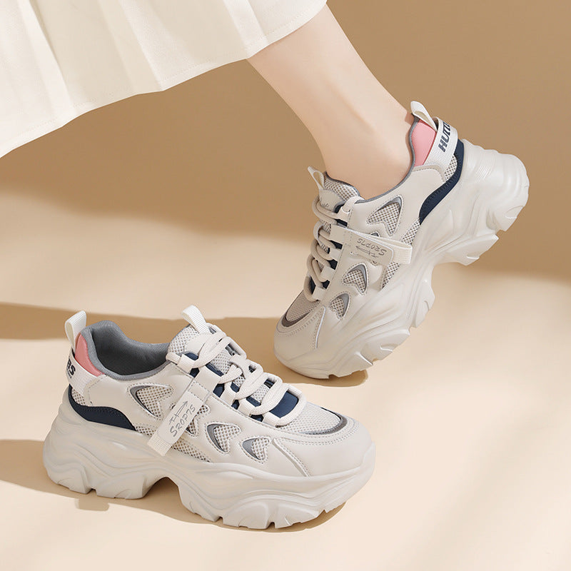 Women's Sports Small Thick Sole Height Increasing Sneakers