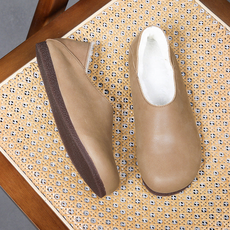 Women's Literary Retro Round Head Leisure Soft Women's Shoes