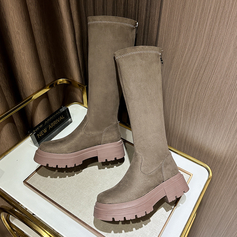 Women's Platform Plus Size Fat Feet Wide Boots