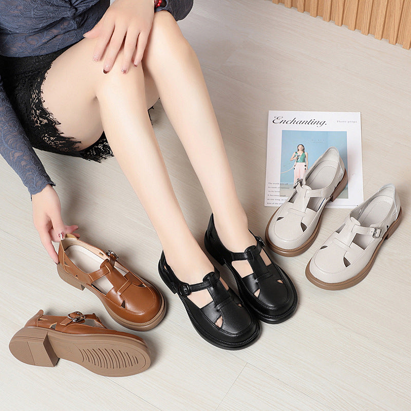 Women's Spring Large Single Low Thick Leisure Casual Shoes