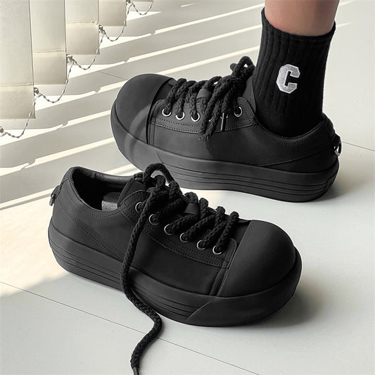 Women's & Men's Bottom Design Mickey Big Head Tide Increased Round Sneakers