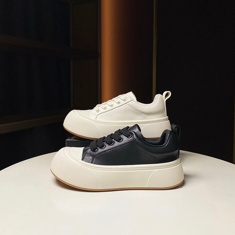 Women's Muffin Platform White Fashion Sports Leisure Sneakers