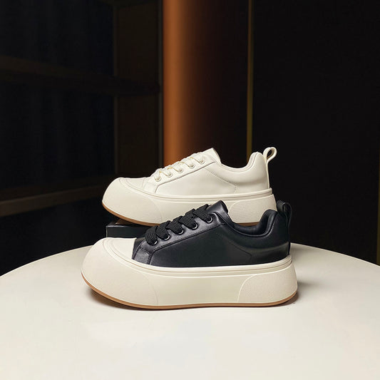 Women's Muffin Platform White Fashion Sports Leisure Sneakers