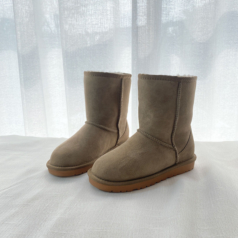 Women's Fur For Middle Tube Warm Thickened Snow Boots