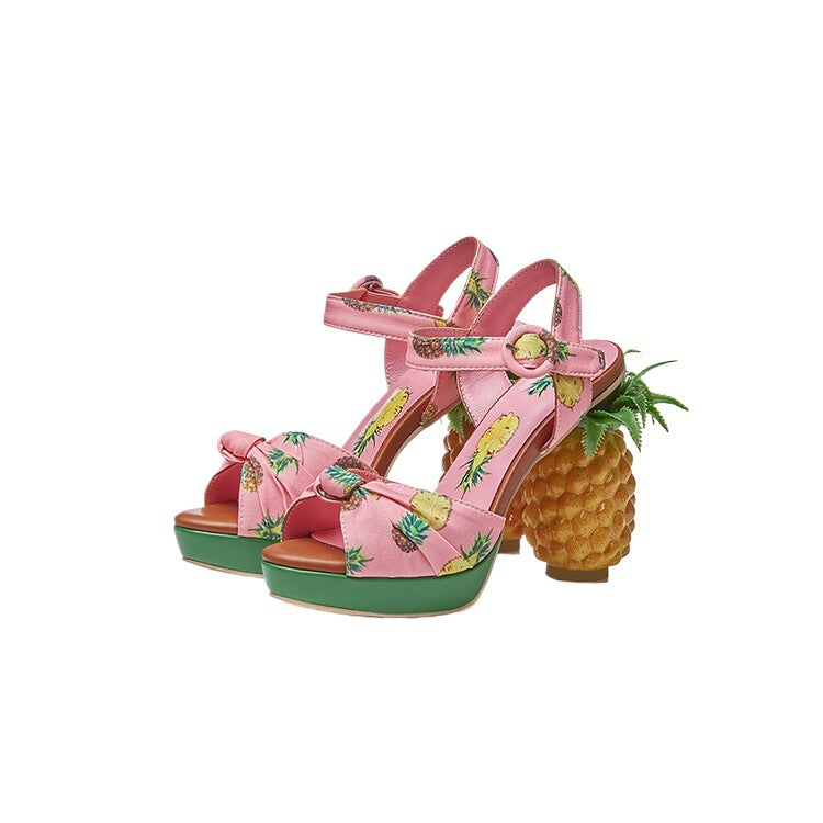 Women's Platform Printed Fabric Personalized Super Large Size For Men's Shoes