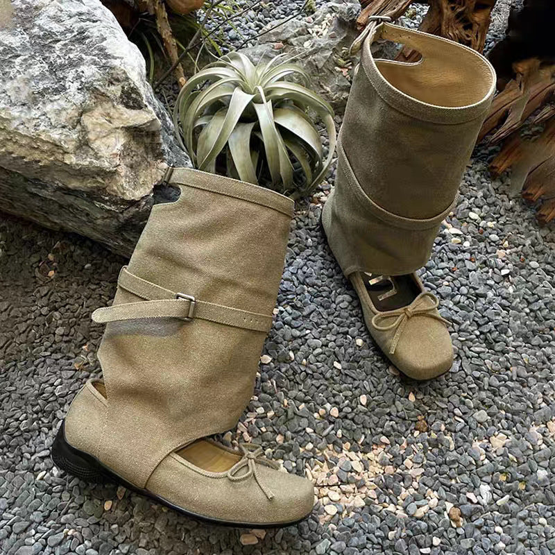 Women's Distressed Summer Bow Mary Jane Height Women's Shoes