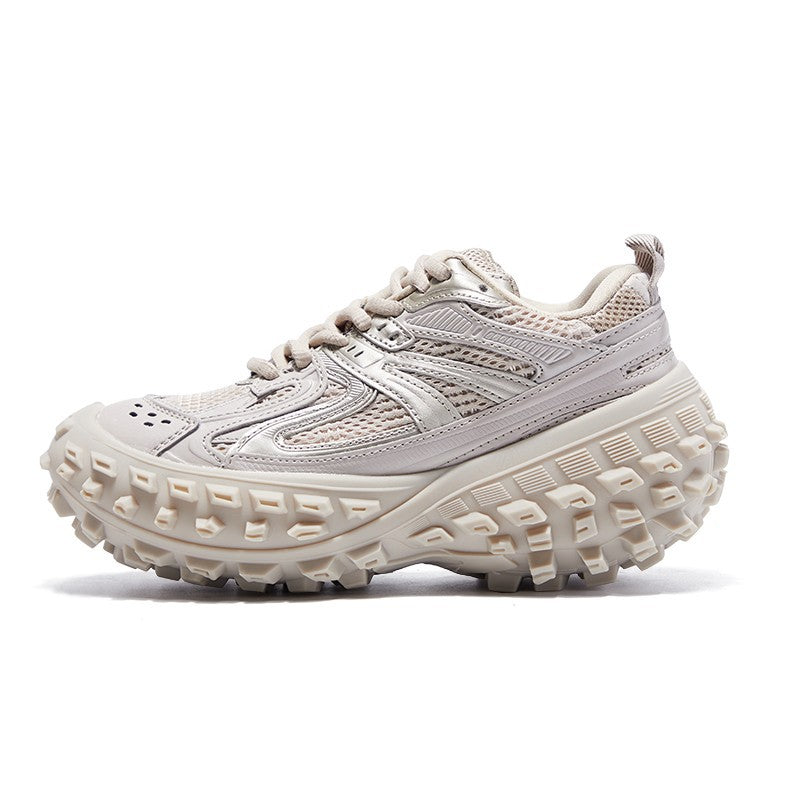 Women's & Men's Paris Dad Platform Height Increasing Distressed Sneakers