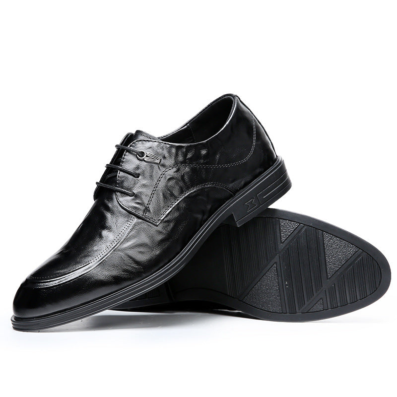 Men's First Layer Cowhide Business Soft Bottom Surface Leather Shoes