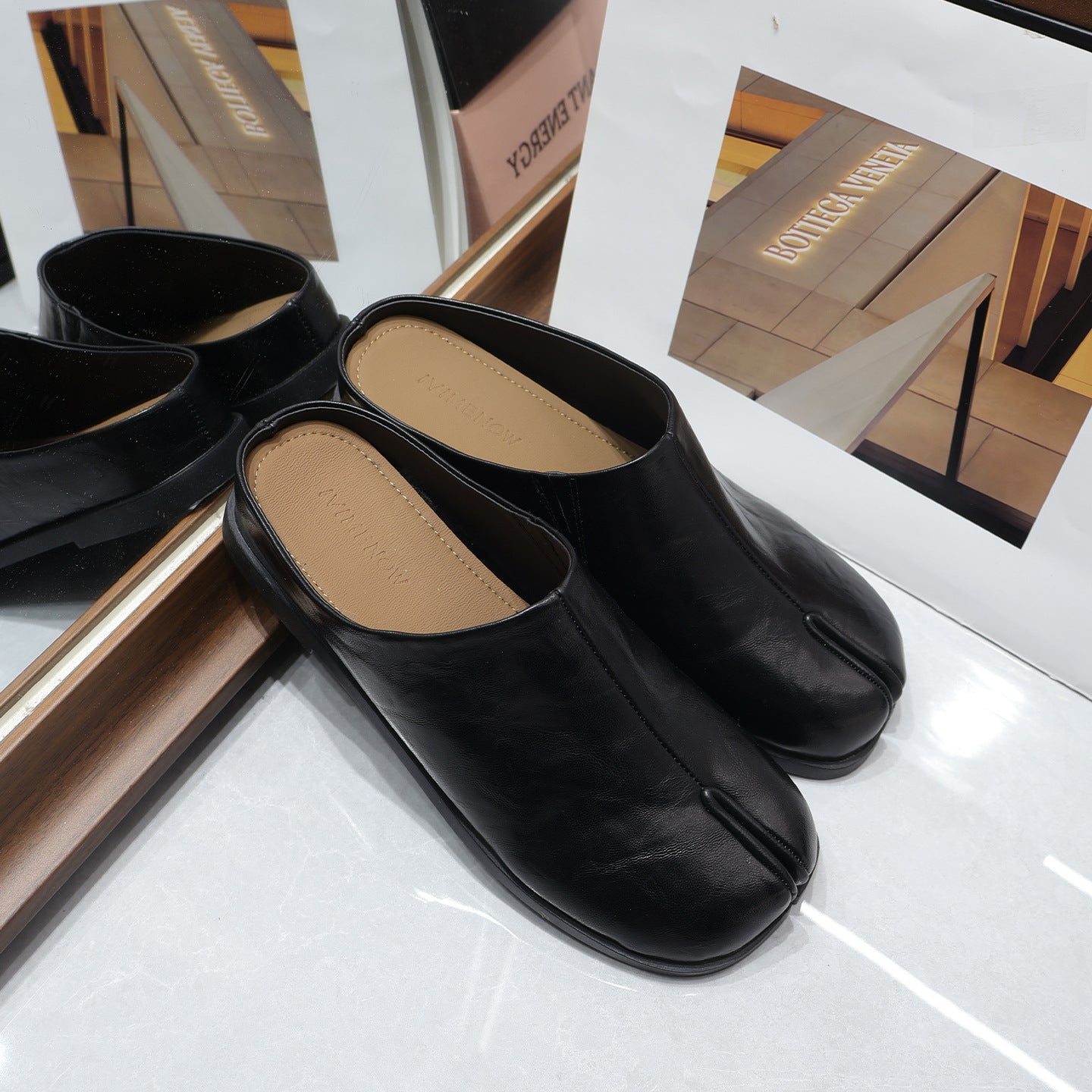Women's Flat Chunky Low Fashion Split Toe Loafers