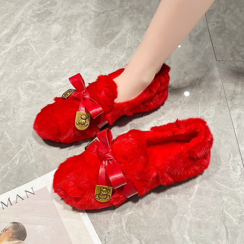 Winter Korean Style Flat Extra Thick Thermal Women's Shoes