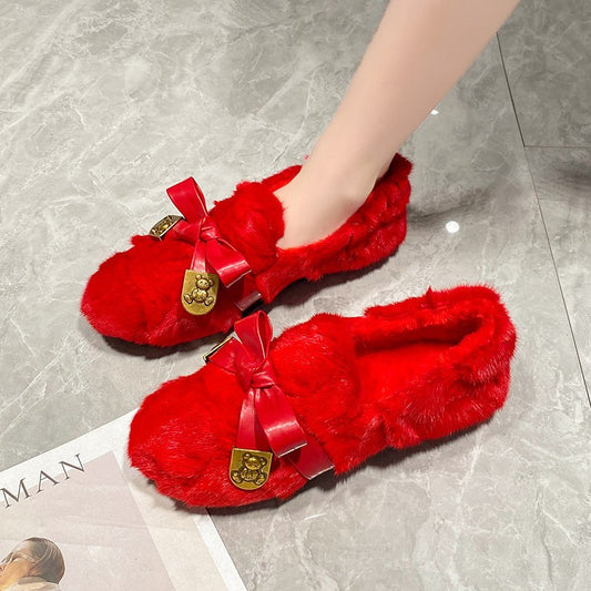 Winter Korean Style Flat Extra Thick Thermal Women's Shoes