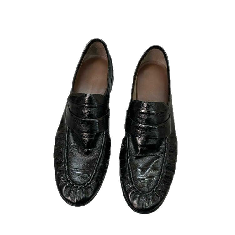 Women's Pumps Italian Imported Eel Skin Retro Fashion Soft Loafers