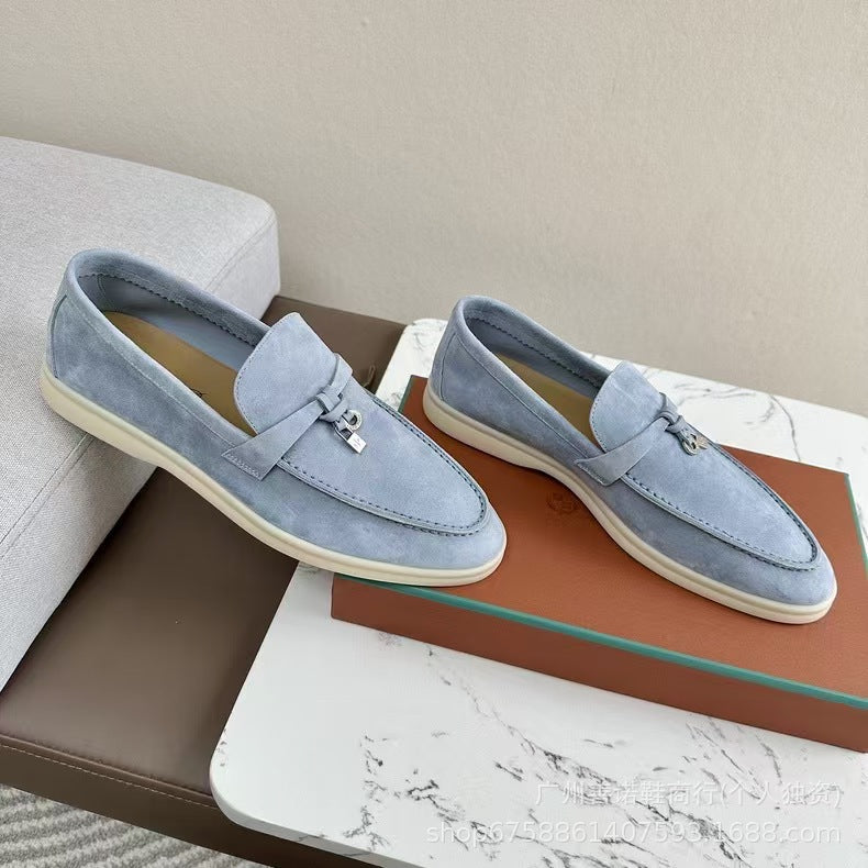 High Version Veet Tassel Pendant Flat Soft Bottom Surface Loafers