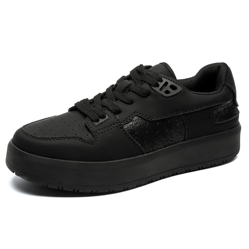 Men's Design Crack White Trendy Platform Heightened Men's Board Shoes