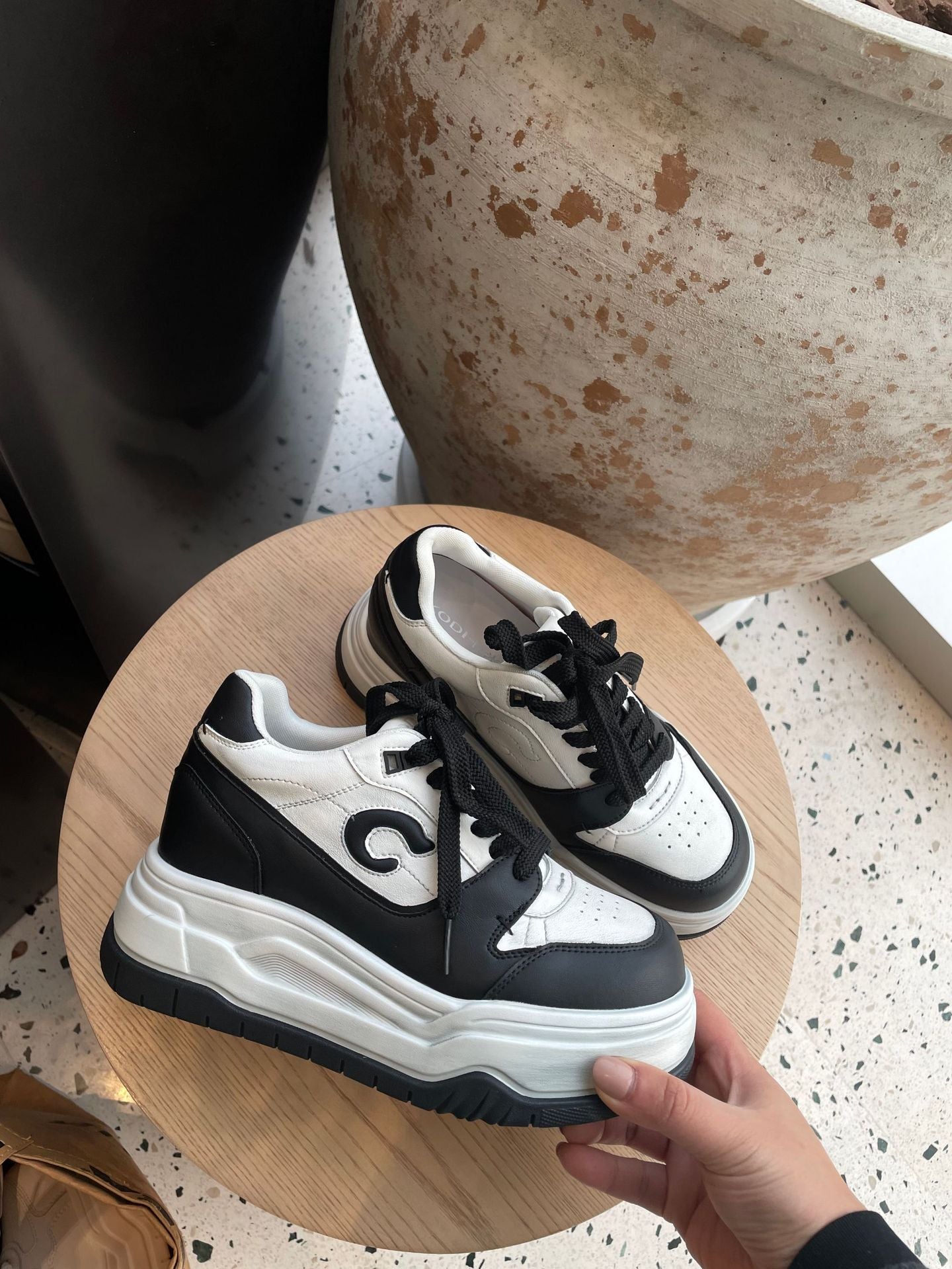 Women's Thick-soled White Spring Height Increasing Insole Leisure Platform Women's Casual Shoes