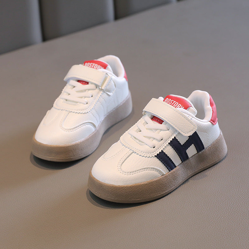 Unique Durable White Fleece-lined Medium Large Kid's Sneakers