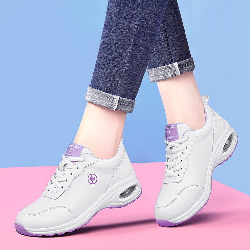 Women's Soft Bottom Platform White Spring Fitness Women's Shoes