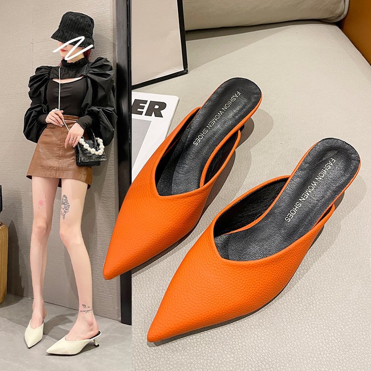 Women's Spring Korean Style Pointed Toe Cap Heels