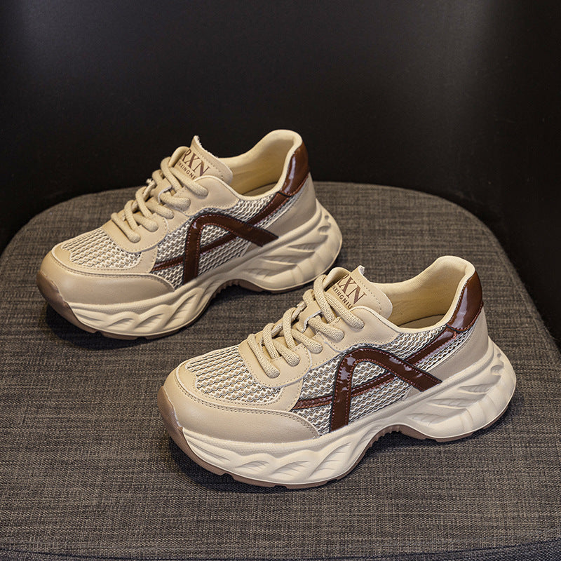 Women's Spring Dad Mesh Breathable Thick-soled Sports Women's Casual Shoes
