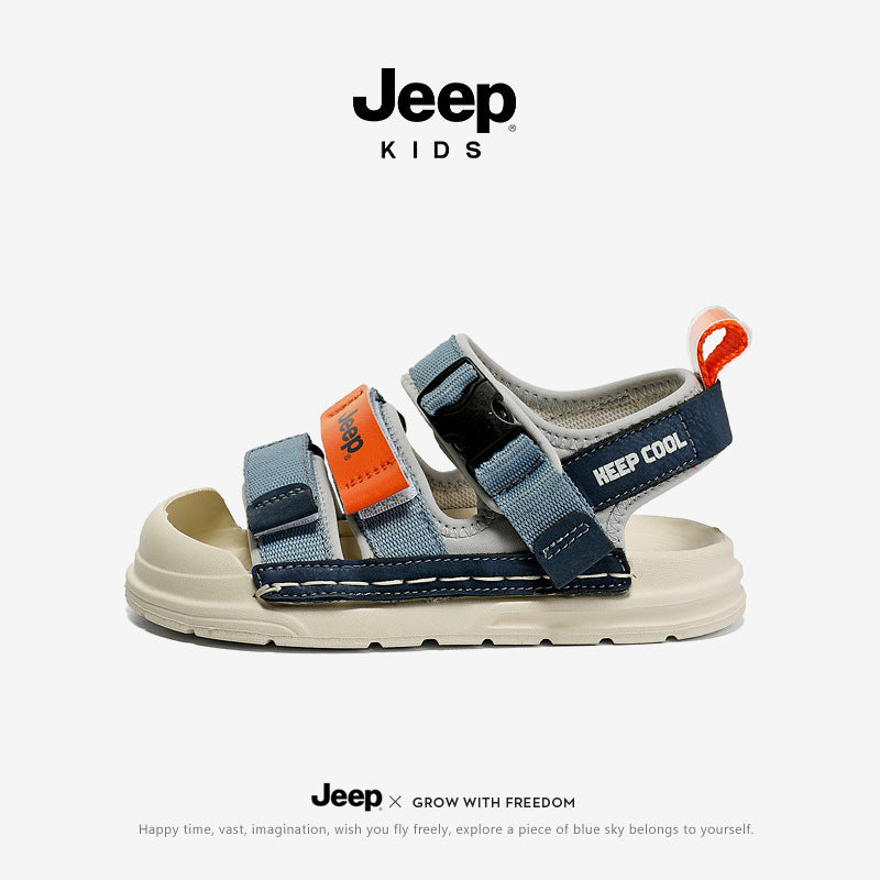 Children's Toe Summer Velcro Soft Bottom Boy Kid's Sandals