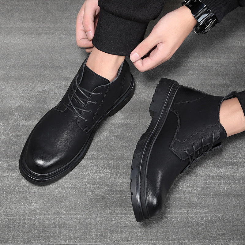 Men's Top British Style Winter Middle Help Boots