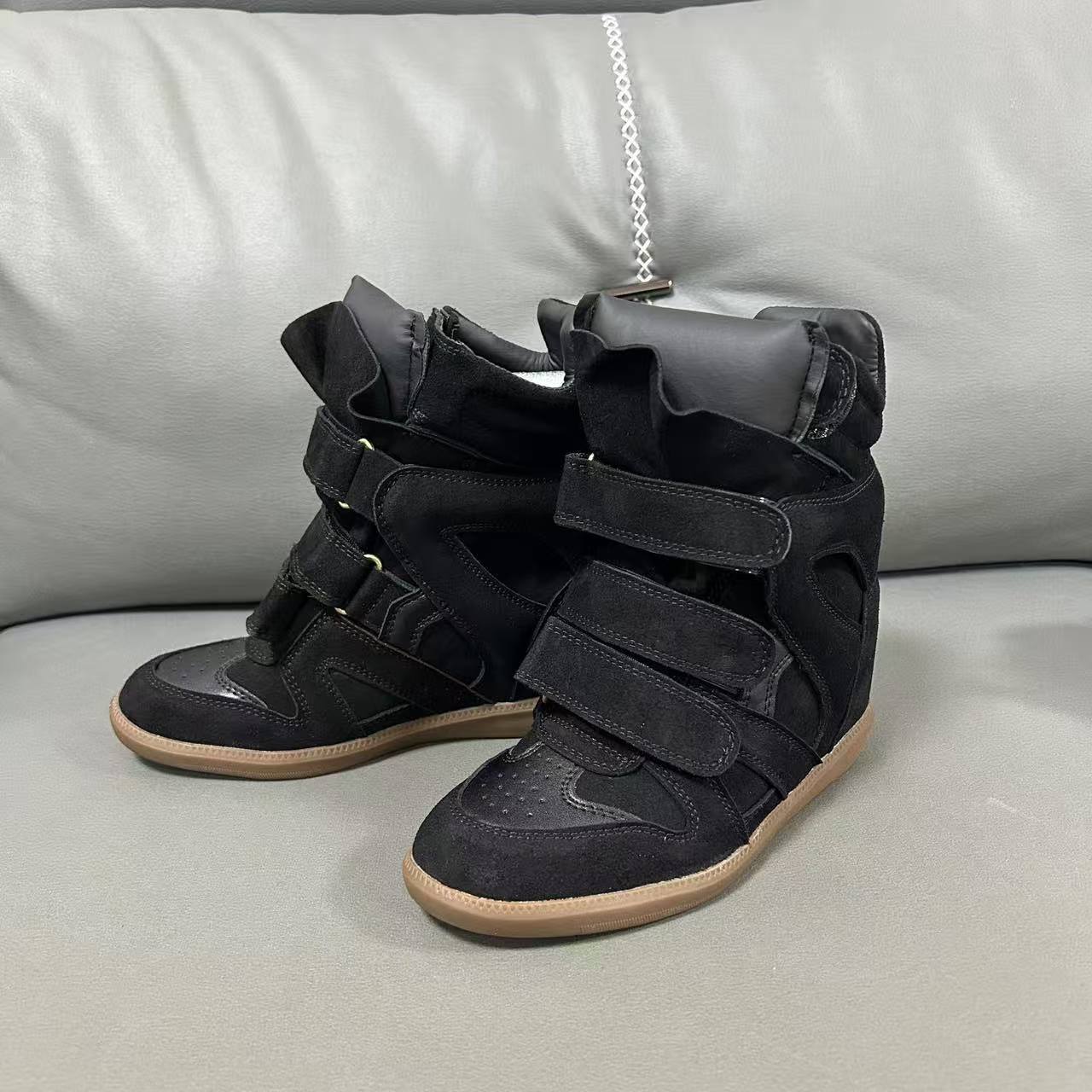 Women's Increasing Insole Wedge Velcro Genuine Assorted Women's Casual Shoes