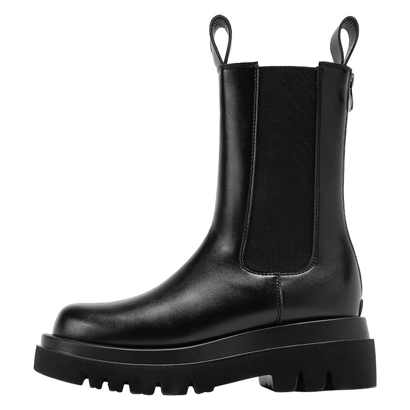 Women's Martin Fur Winter Fleece Lined Padded Warm Women's Leather Boots