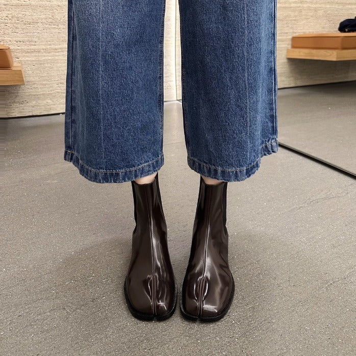 Grape Mom British Style Horseshoe Short Stretch Boots