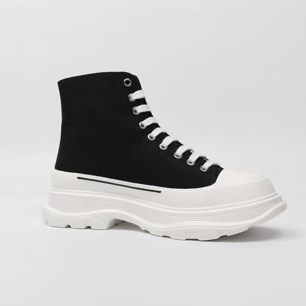 Women's High-grade Mcqueen Spring Height Increasing Platform Sports Women's Canvas Shoes