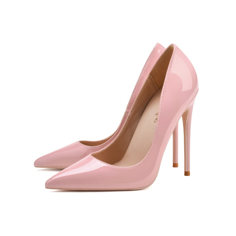 Women's Pointed Stiletto Large Small Size Black Women's Fashion Shoes