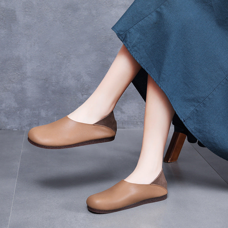 Women's Literary Retro Round Head Leisure Soft Women's Shoes