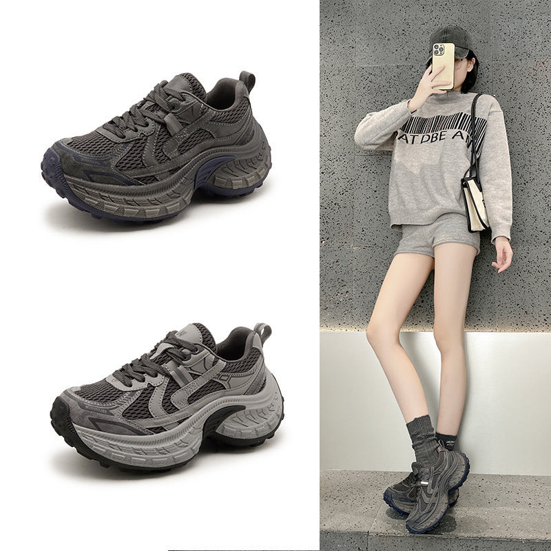 Women's Thick Bottom Heightened Daddy Korean Style Street Niche Durian Women's Sports Shoes