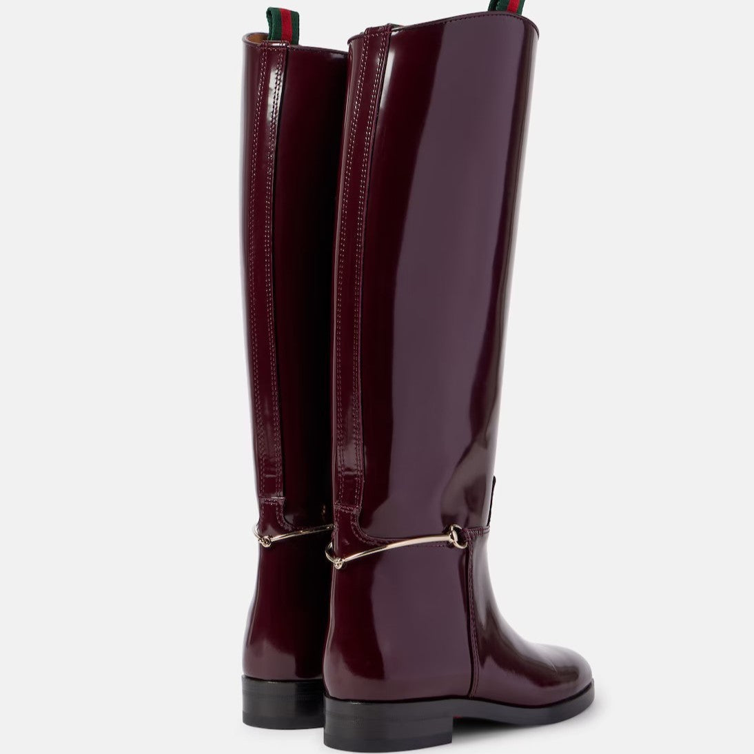 Style Large Tube Circumference Loose Straight Metal Women's Leather Boots