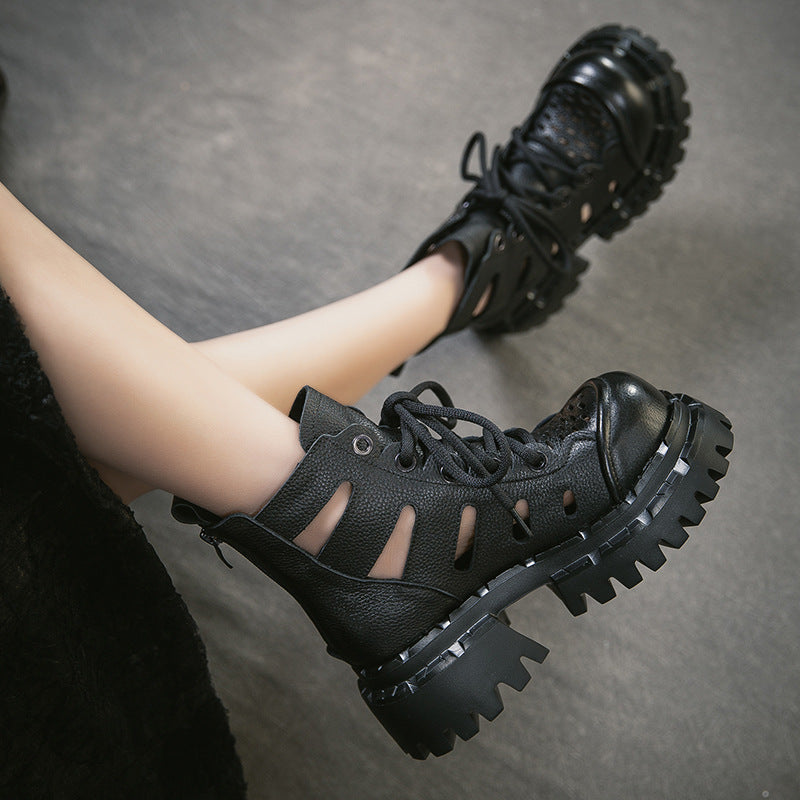Women's Raise The Bottom Back Zipper Comfortable Stylish Platform Sandals