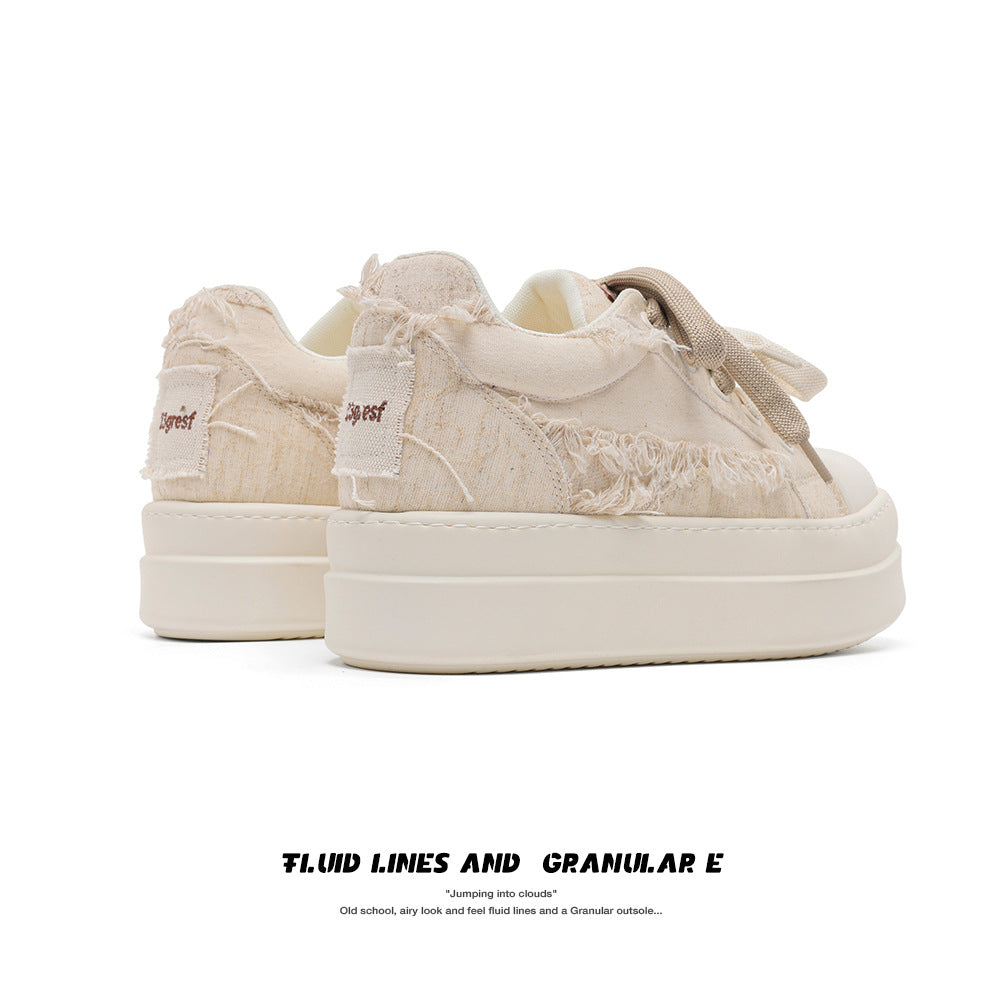Women's & Men's Invisible Hidden Platform Couple Low Top Breathable Hight Men's Board Shoes