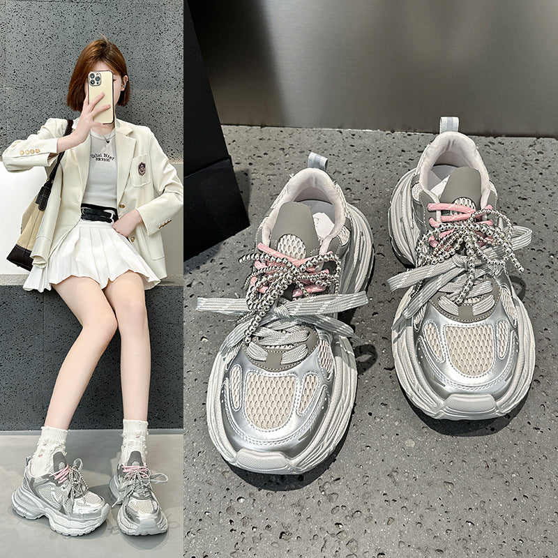 Women's Platform Dad Spring Korean Mesh Breathable Women's Sports Shoes