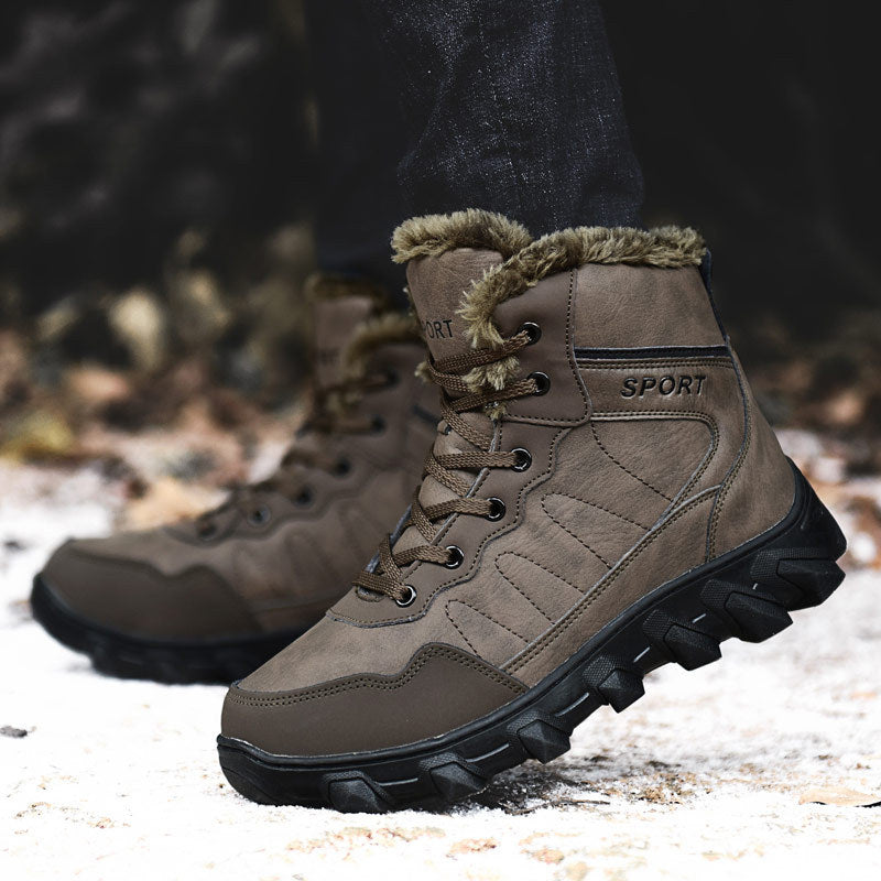 Men's Winter Northeast Cotton Padded Plus Size Warm Veet Thickened Snow Boots