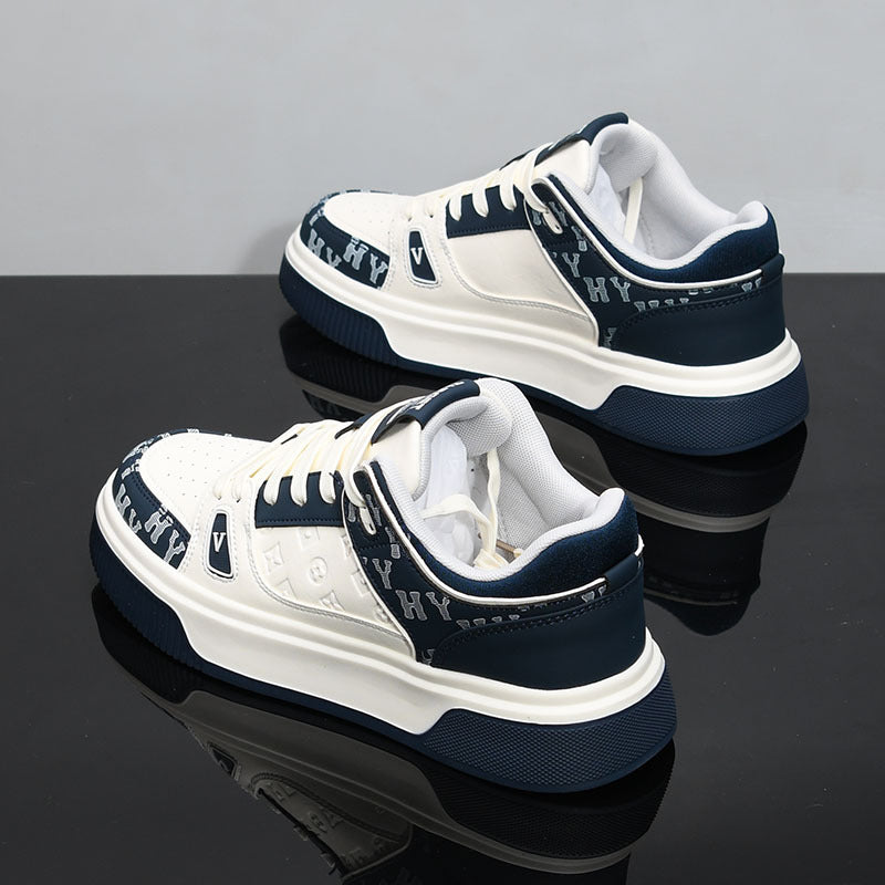 Men's Platform White Breathable Trendy Increased Daddy Sneakers