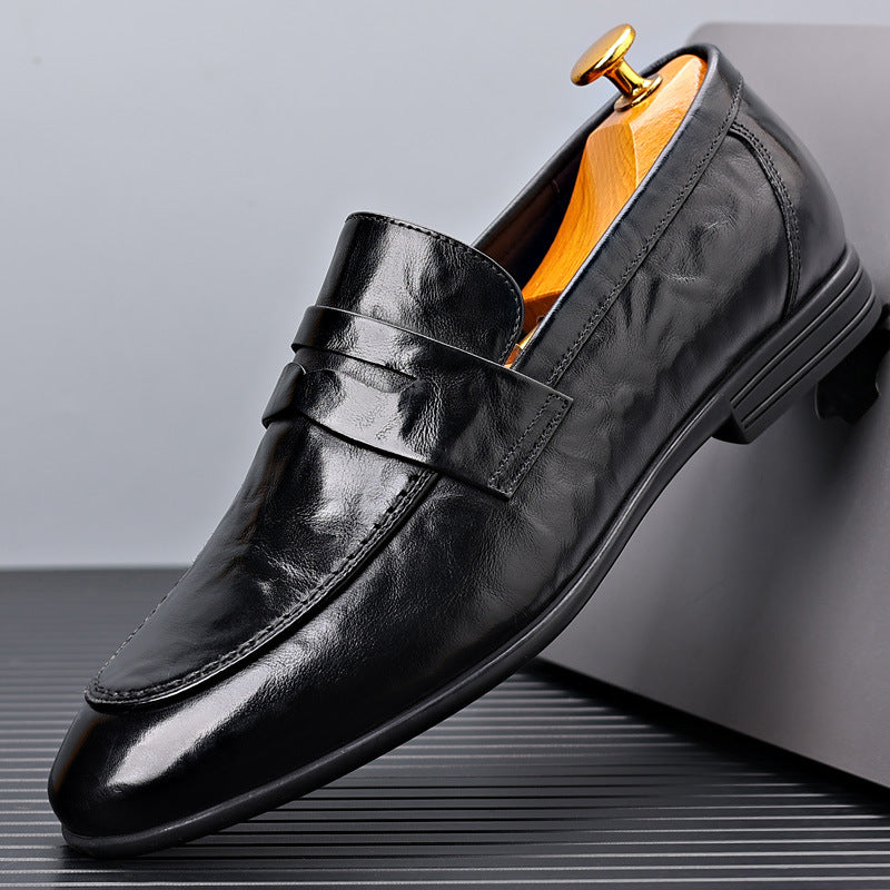 Men's First Layer Cowhide Genuine Breathable Soft Casual Shoes