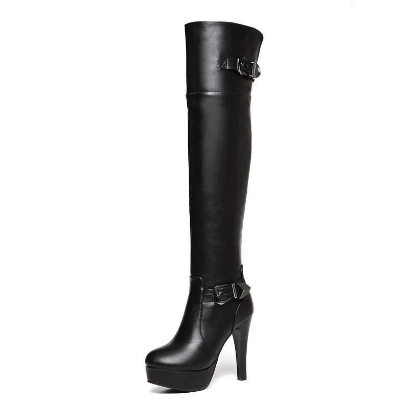 Women's Skinny Stilettos Waterproof Platform Early Spring Boots