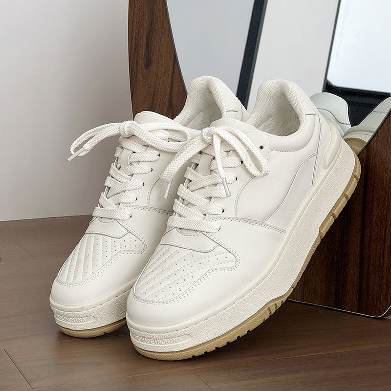 Men's White Platform Sports Leisure Fashion Hight Men's Board Shoes