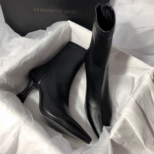 Women's Ankle Female Stiletto Short High Design Fashion Heels