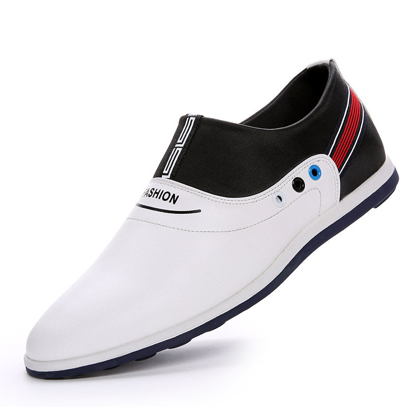 Men's Summer White Breathable Hole Invisible Height Casual Shoes