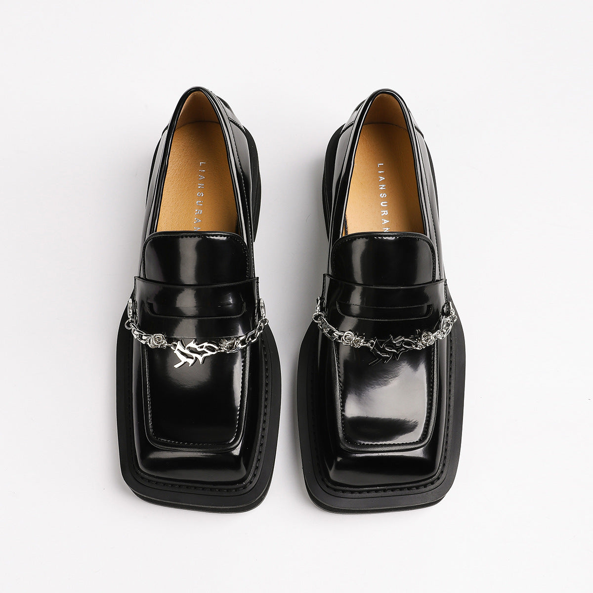 Women's Early Spring Style Square Toe Chain Women's Shoes