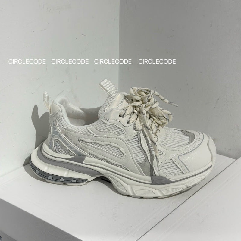 Women's Genuine Breathable Mesh Platform Heightened Daddy Spring Women's Sports Shoes