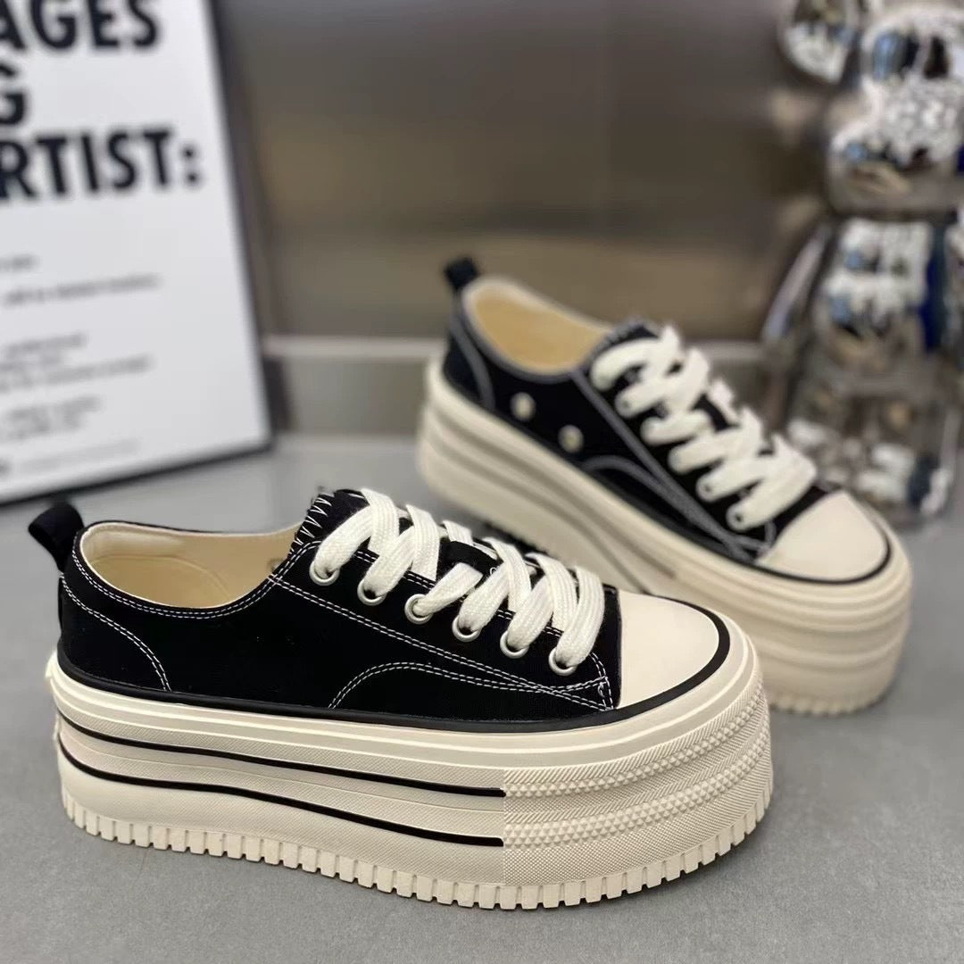 Women's Small Platform Hight Increasing Board Spring Casual Shoes