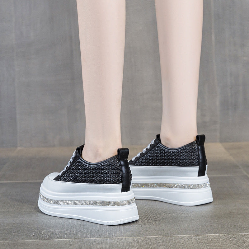 Pumps Platform Muffin Rhinestone Lazy Pump Slippers