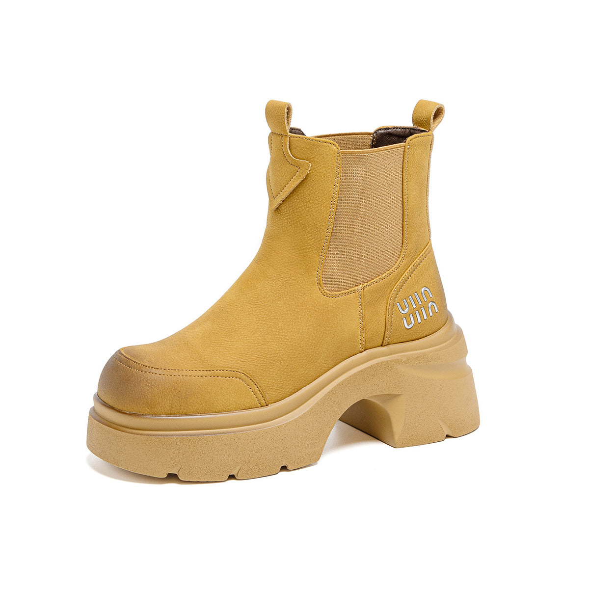 Women's Bottom Autumn Fashion British Style Slip-on Smoke Women's Leather Boots